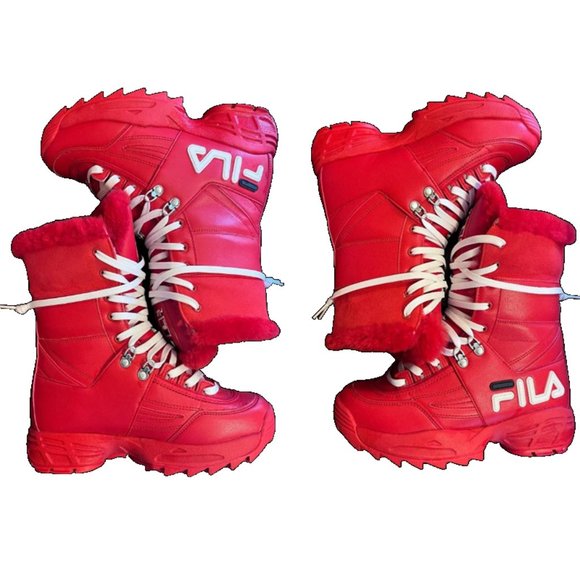 Fila Disruptor Red Leather Boot - Picture 6 of 8